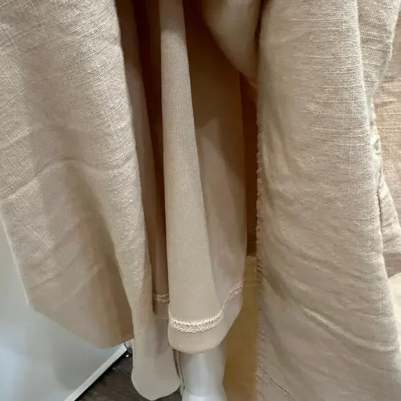 Wildfox Beige‎ Louisa Tiered Maxi Skirt Linen Blend Boho Cottage Peasant Prairie - Picture 8 of 10